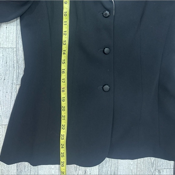 NEW Talbots Blazer Sz 6 Collared Black Suit Tailored Career Classic Preppy - Picture 4 of 13